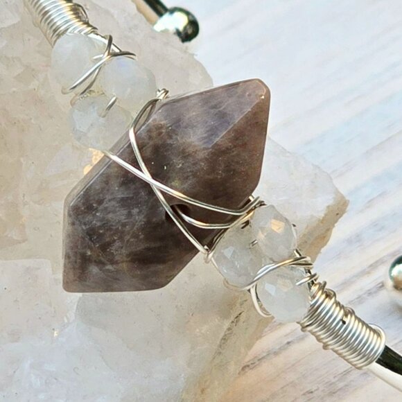 Sunstone Wire Wrap Cuff w/ 14Kt Gold Over Copper – Handmade & NWT - Picture 5 of 11